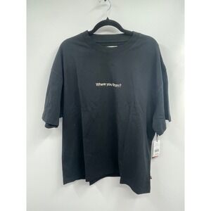 Honor the Gift Where You From T-Shirt Mens XL Black Embroidered Graphic NWT